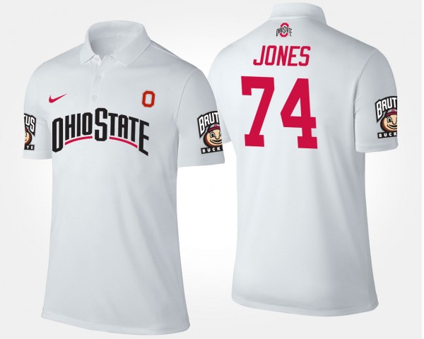 Ohio State Buckeyes Jamarco Jones Men's #74 White College Football Polo 2404ISDL1